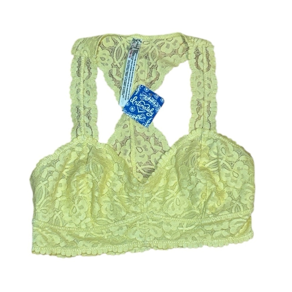 Intimately Free People Yellow Lace Bralette, Small - Picture 1 of 6